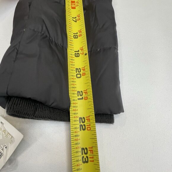 NWT Michael Kors Faux Fur Hooded Coat MK Logo Brown Down Jacket Charcoal - PS - Picture 16 of 16